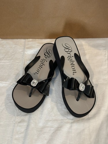 Brighton flip flops - flip, black